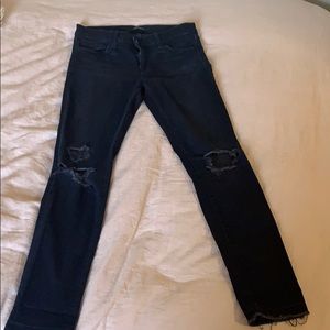 JBRAND distressed dark blue jeans